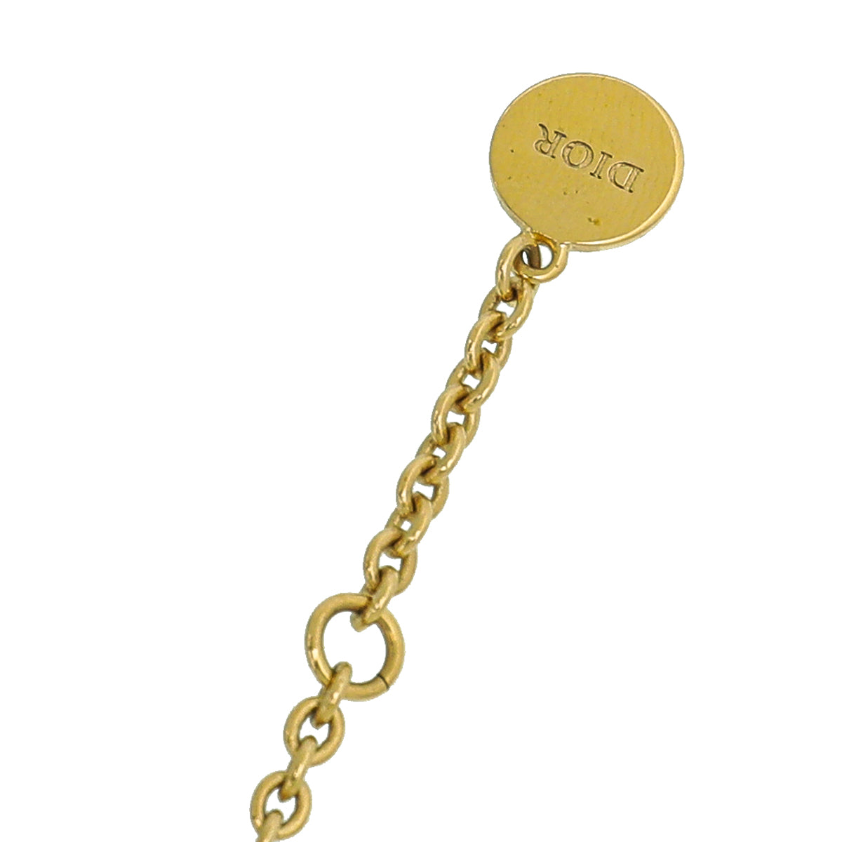 Christian Dior Gold J'Adior Heart Lock Clover Necklace
