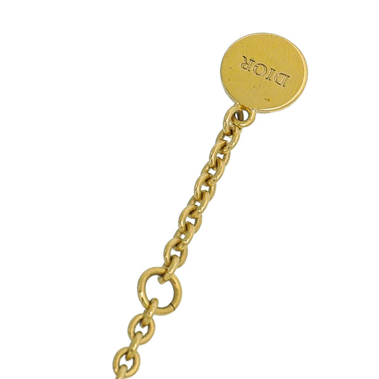 Christian Dior Gold J'Adior Heart Lock Clover Necklace – The Closet