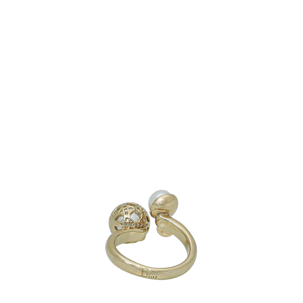 Christian Dior White Pearl Secret Cannage Small Ring-Christian Dior-THE CLOSET