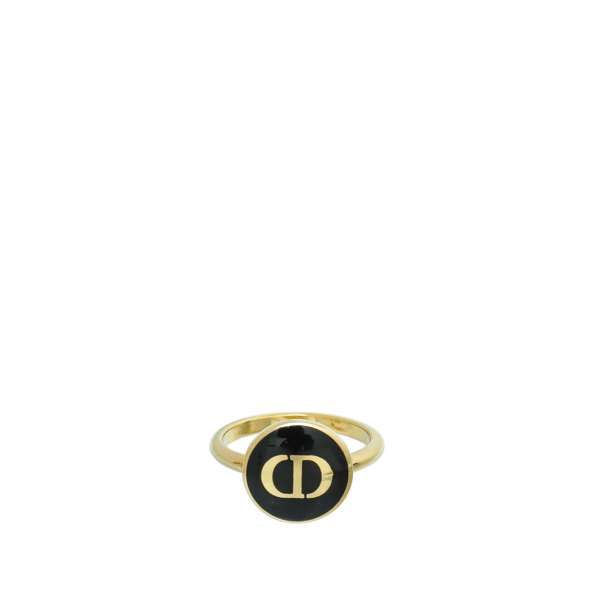 Christian Dior Black The Petit CD Logo Small Ring-Christian Dior-THE CLOSET