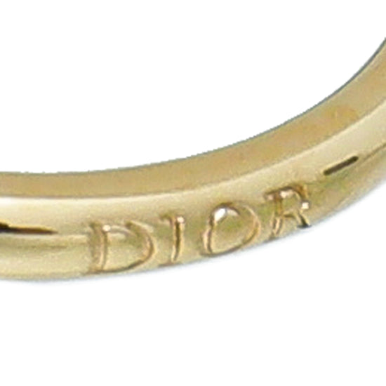 Christian Dior Black The Petit CD Logo Small Ring
