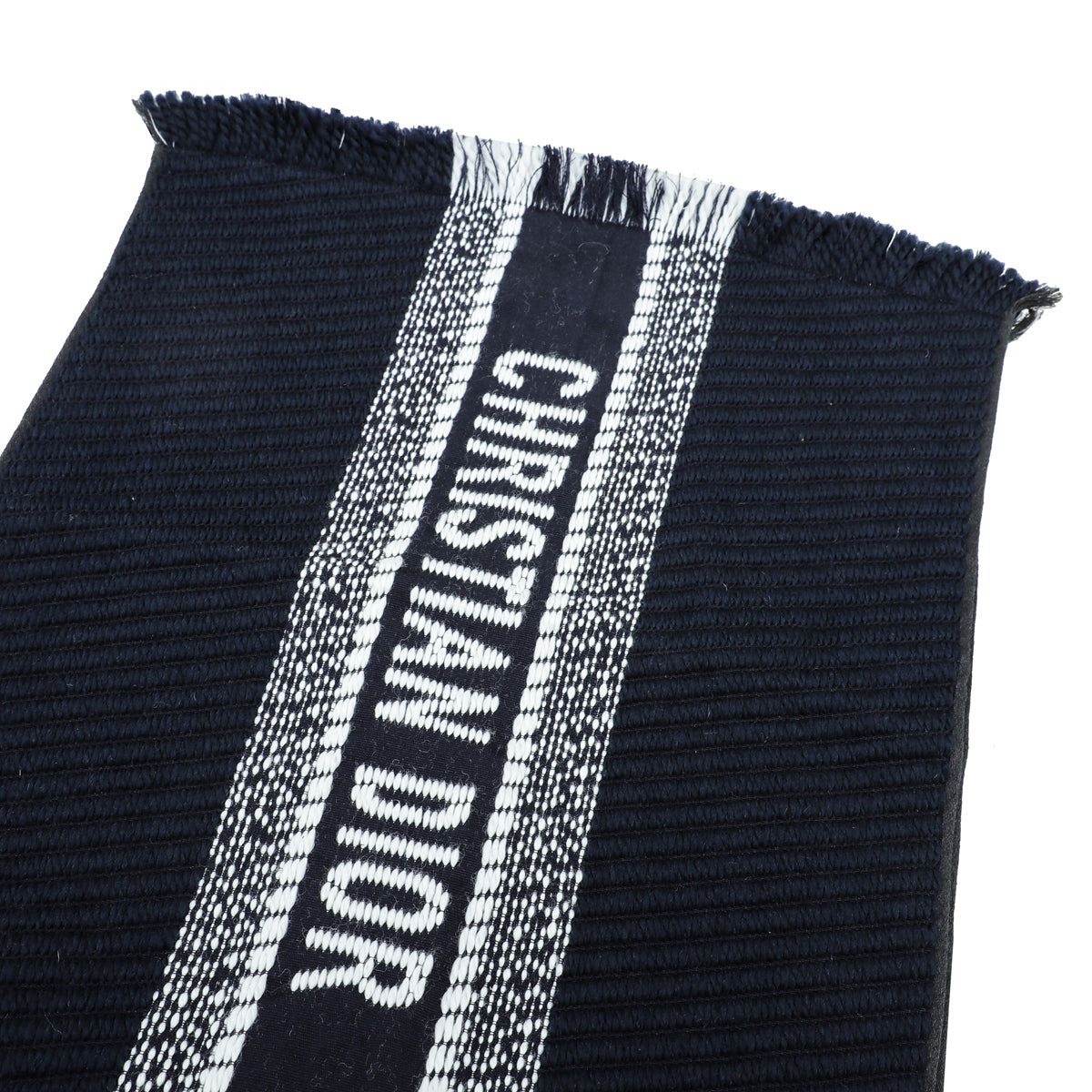 Christian Dior Bicolor Oblique University Reversible Wool Silk Scarf