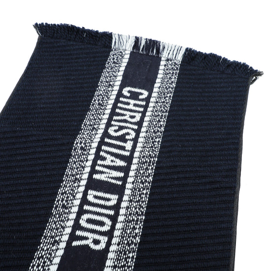 Christian Dior Black Monogram Silk Scarf