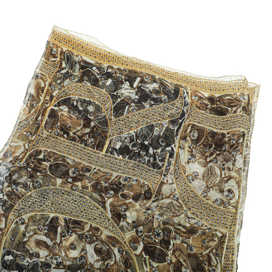 Christian Dior Bicolor Accessories Dior Letter Print Silk Scarf-Christian Dior-THE CLOSET