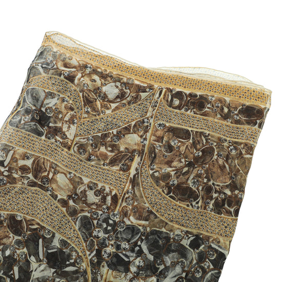 Christian Dior Bicolor Accessories Dior Letter Print Silk Scarf-Christian Dior-THE CLOSET