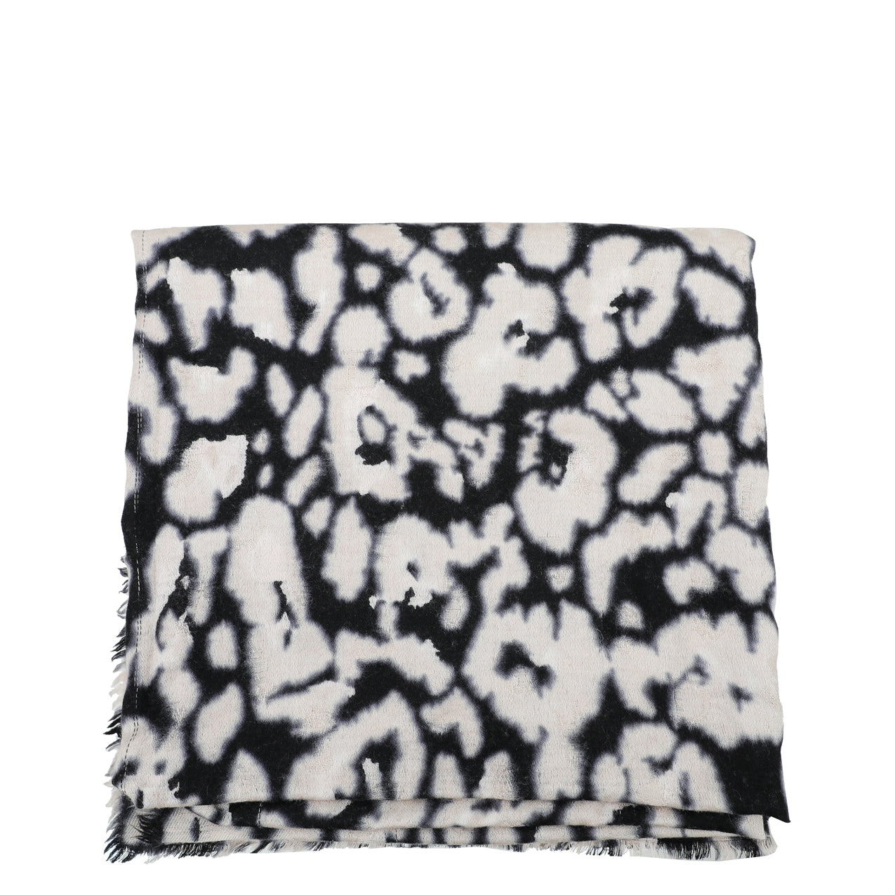 Christian Dior Bicolor Leopard Logo Embroidered Scarf-Christian Dior-THE CLOSET