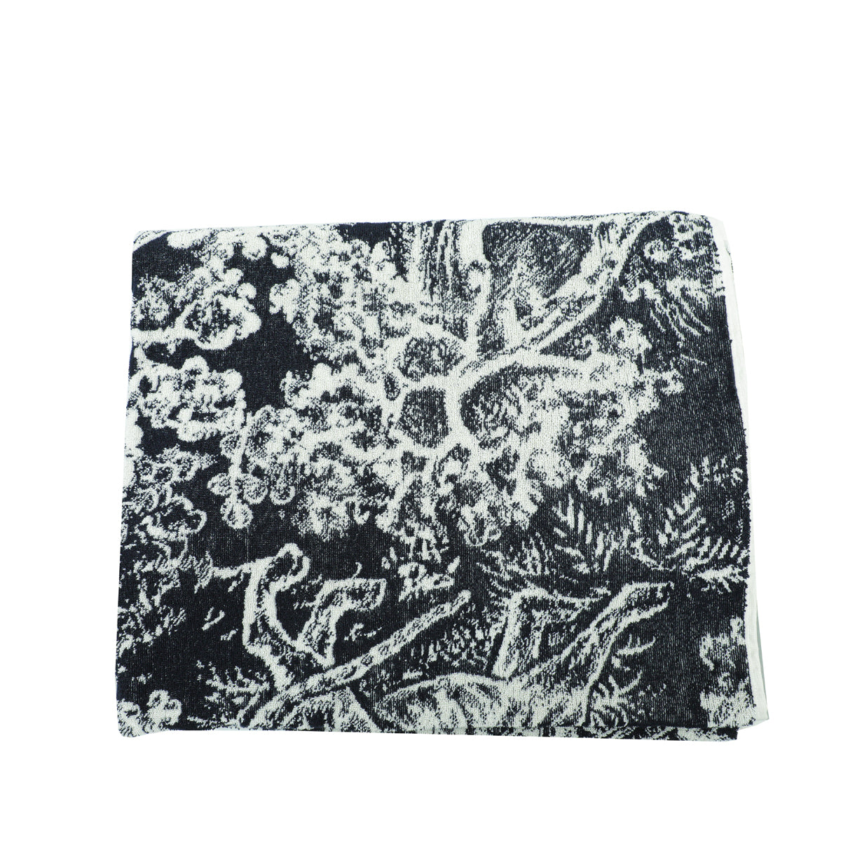 Christian Dior Bicolor Wool Dioriviera Toile De Jouy Throw Towel-Christian Dior-THE CLOSET
