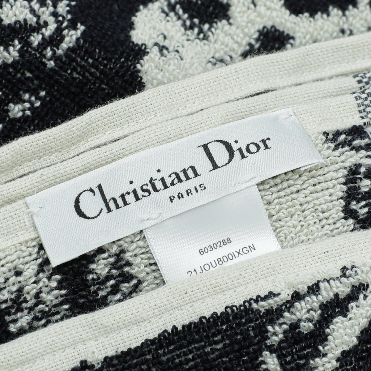 Christian Dior Bicolor Wool Dioriviera Toile De Jouy Throw Towel