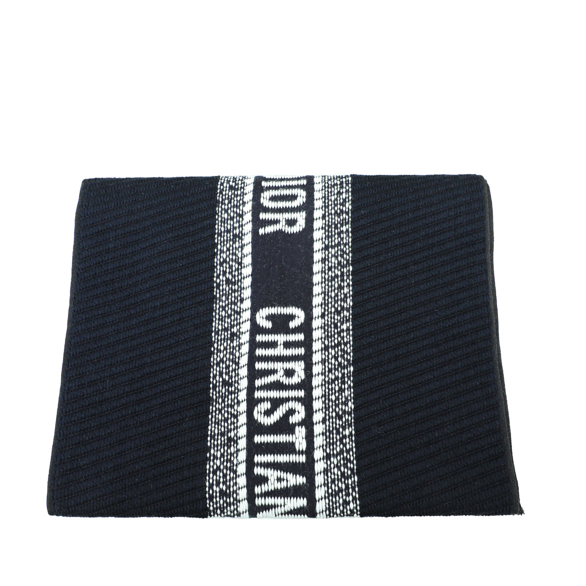 Christian Dior Bicolor Oblique University Reversible Wool Silk Scarf-Christian Dior-THE CLOSET