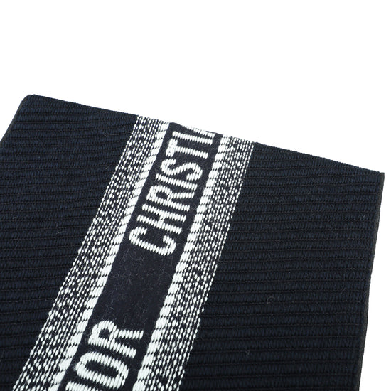 Christian Dior Bicolor Oblique University Reversible Wool Silk Scarf