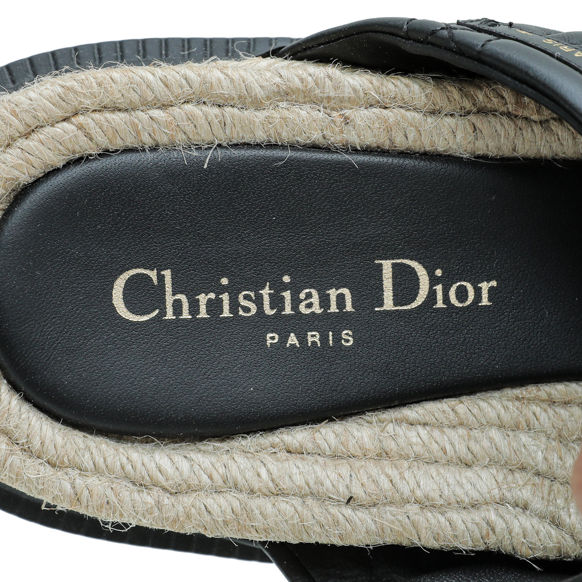 Christian Dior Black Cannage D twist Slide Sandals 40 – THE CLOSET