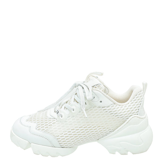 Christian Dior White D-Connect Mesh Sneaker 38.5