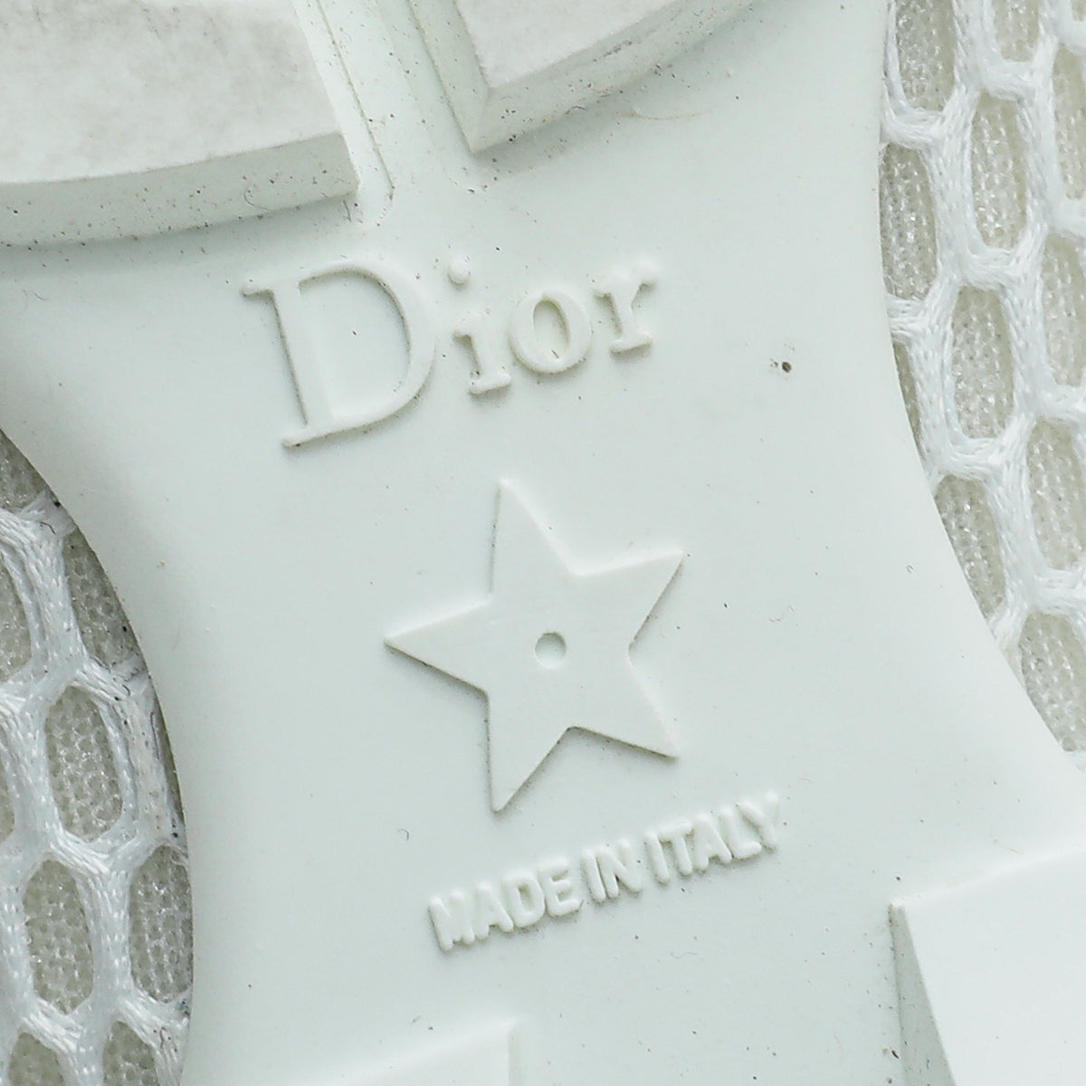 Christian Dior White D-Connect Mesh Sneaker 38.5