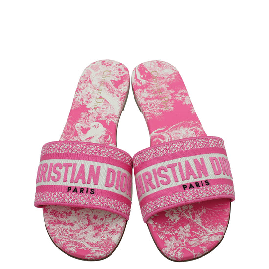 Louis Vuitton Fur Graphic Print Slides - Pink Sandals, Shoes