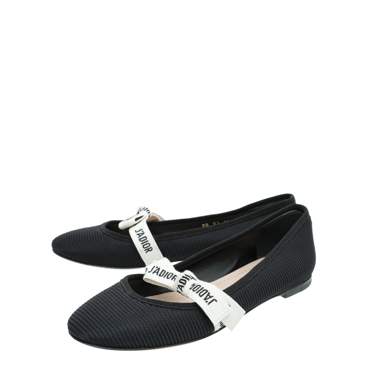 Christian Dior Black Technical J'Adior Ballet Flats 38-Christian Dior-THE CLOSET