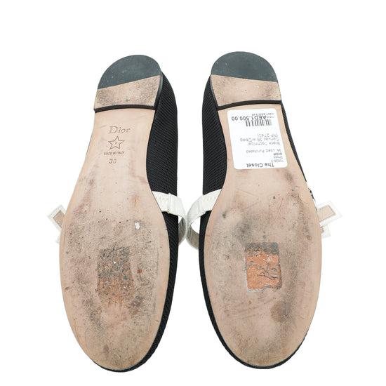 Christian Dior Black Technical J'Adior Ballet Flats 38