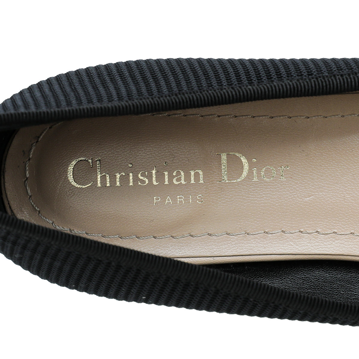 Christian Dior Black Technical J'Adior Ballet Flats 38