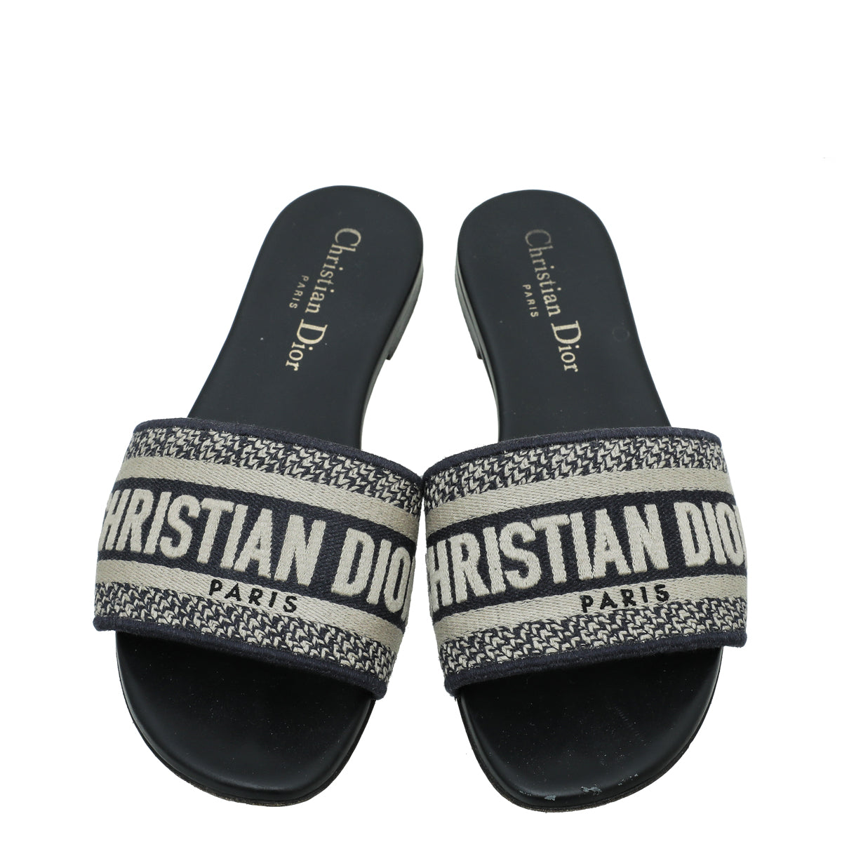 Christian Dior Navy Blue Dway Technical Fabric Sandal 36 – THE CLOSET