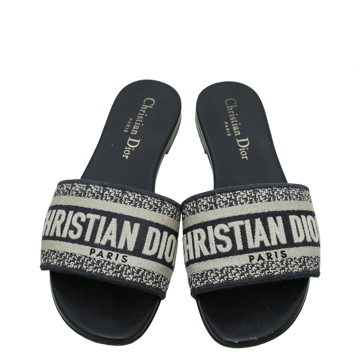 Christian Dior Navy Blue Dway Technical Fabric Sandal 36