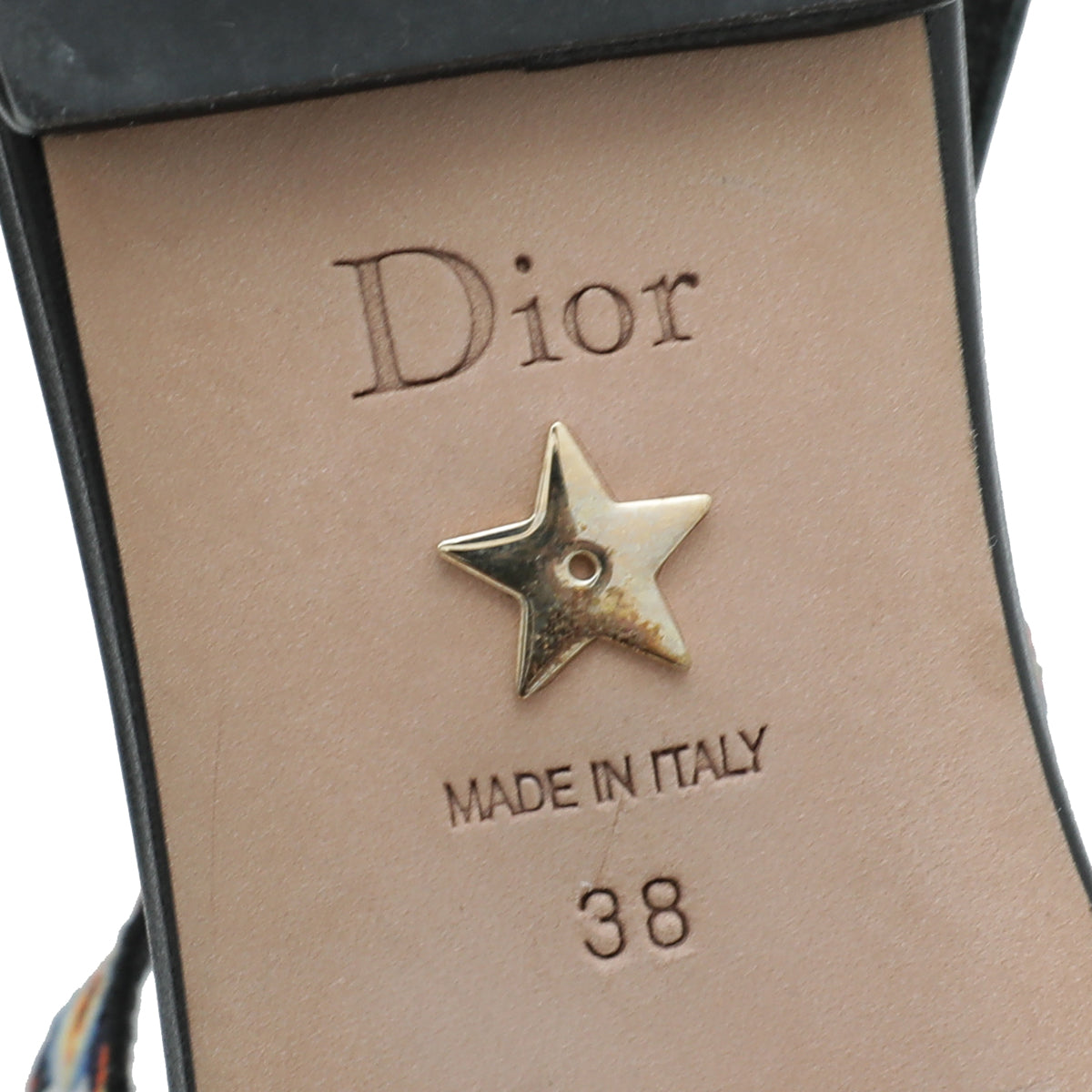 Christian Dior Black Technical Fabric J'adior IT Flat 38
