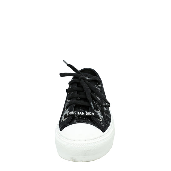 Christian Dior Black Walk'n'Dior Leopard Lace Sneaker 38.5