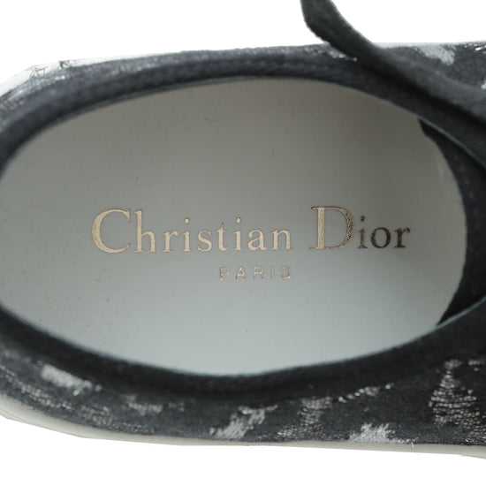 Christian Dior Black Walk'n'Dior Leopard Lace Sneaker 38.5