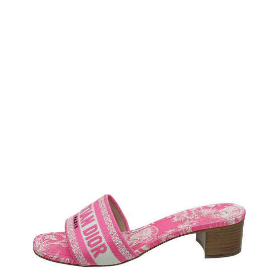 Christian Dior Pink Dway Heeled Mules 39