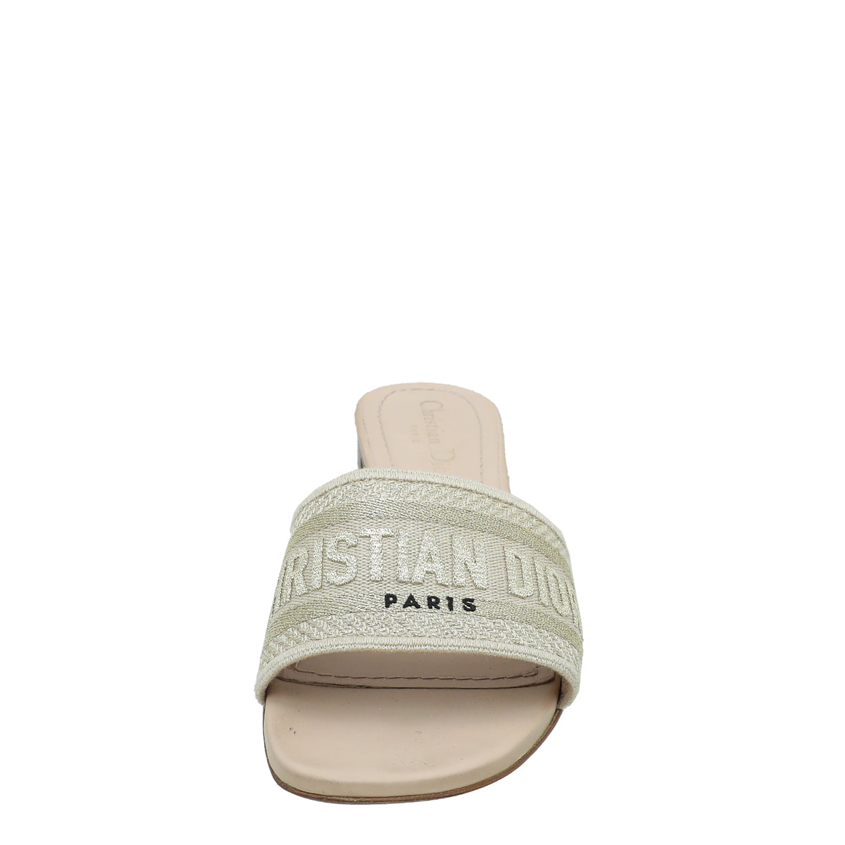 Christian Dior Bicolor Dway Cotton Embroidered Mules 39-Christian Dior-THE CLOSET