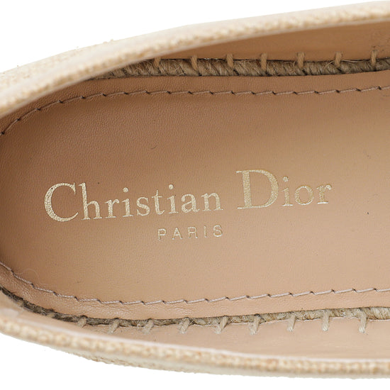 Christian Dior Bicolor Granville Jute Espadrilles 39