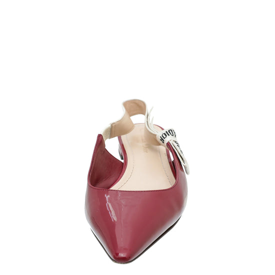 Christian Dior Scarlet J'Adior Ballerina Flat Slingback 38.5