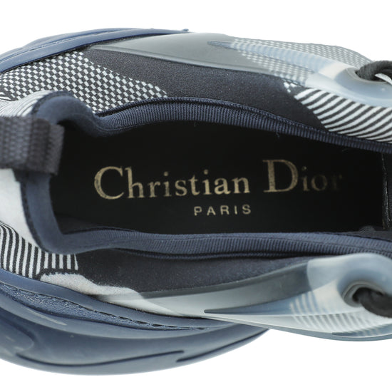 Christian Dior Navy Blue D-Connect Neoprene Technical Fabric Sneaker 38