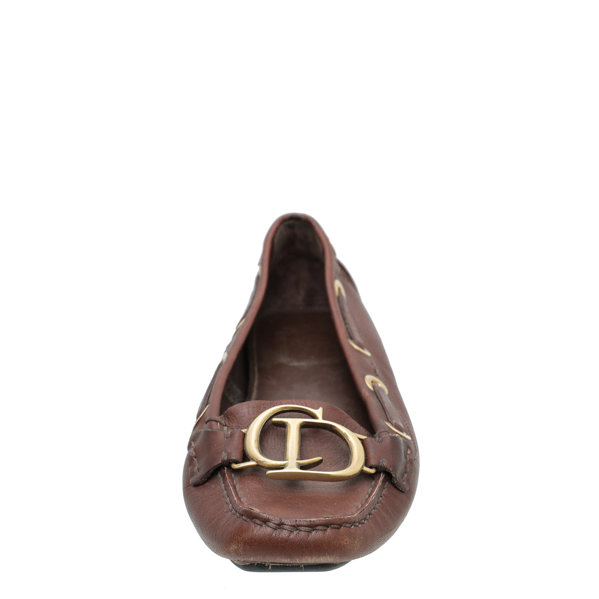 Christian Dior Brown CD Loafers 37-Christian Dior-THE CLOSET