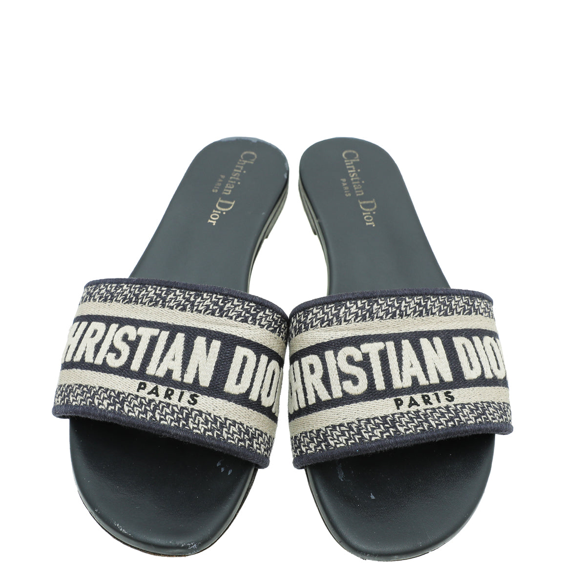 Christian Dior Navy Blue Dway Technical Fabric Sandal 38