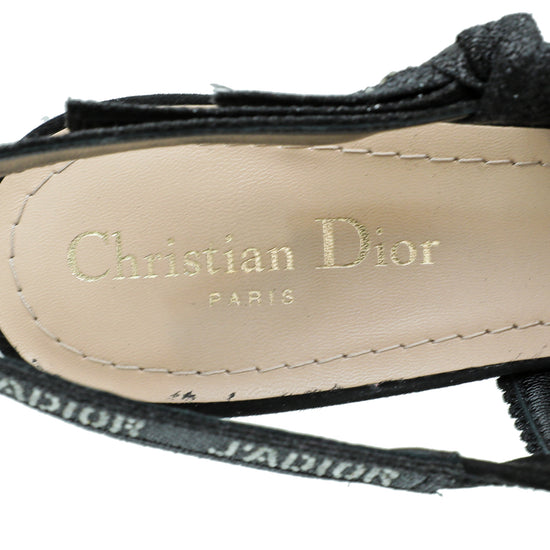 Christian Dior Black J'adior Strass Slingback 38.5