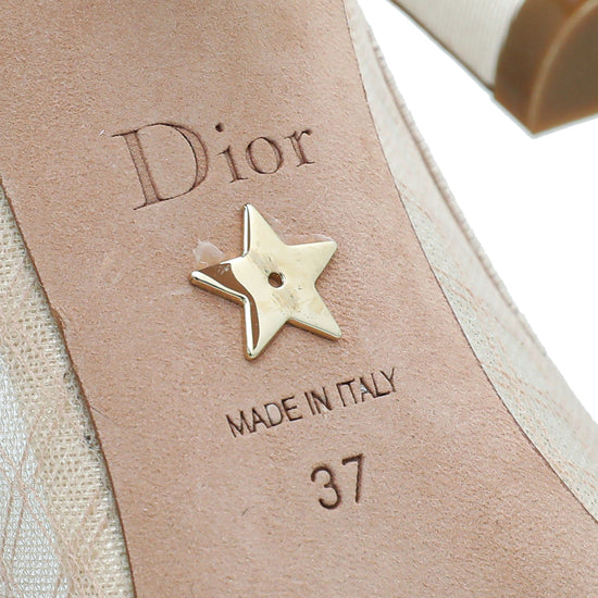 Christian Dior Nude J'Adior Mesh Crystal Pump 37