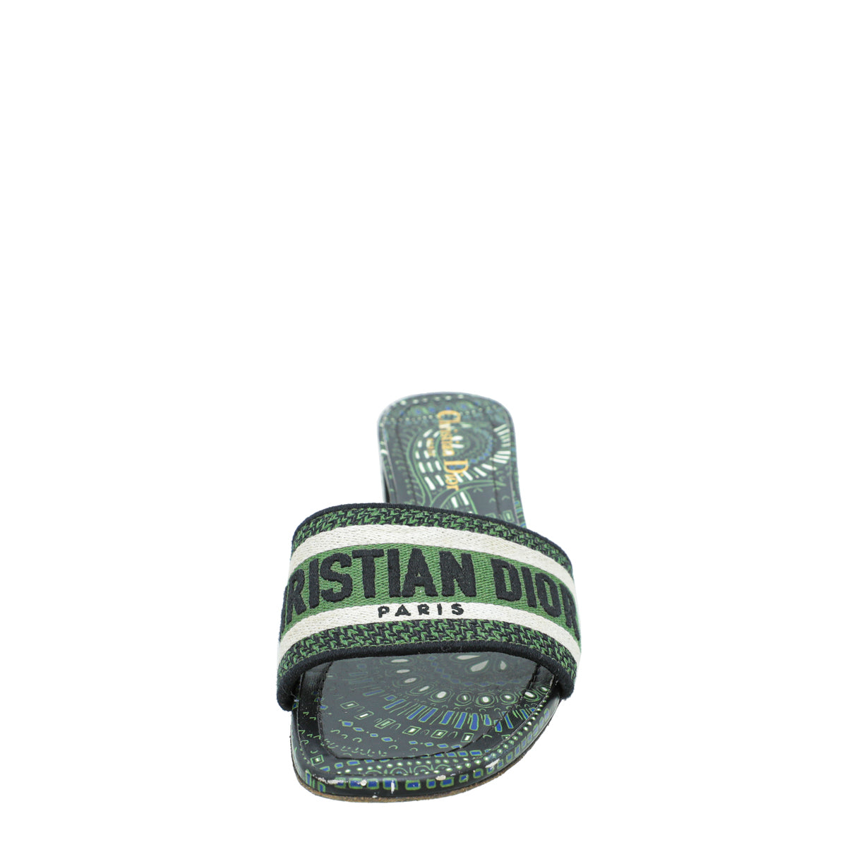 Christian Dior Bicolor Dway Heeled Slide 38-Christian Dior-THE CLOSET