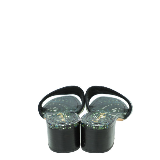 Christian Dior Bicolor Dway Heeled Slide 38