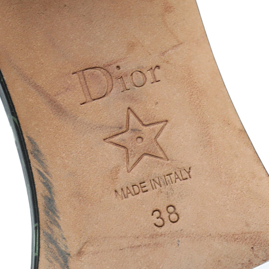 Christian Dior Bicolor Dway Heeled Slide 38