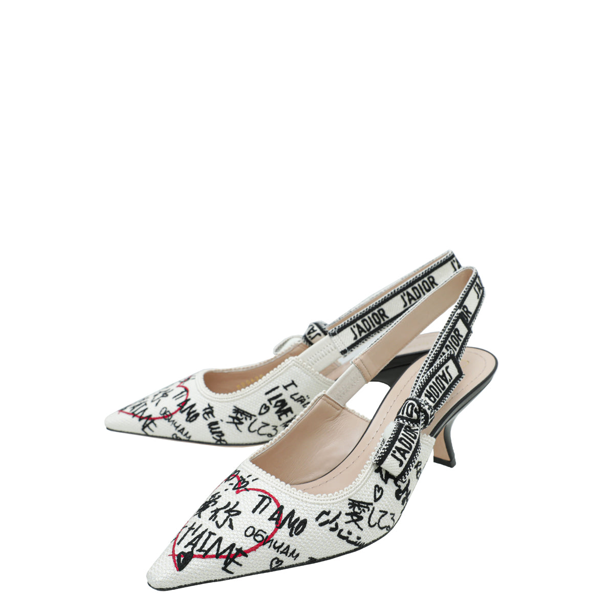 Christian Dior Bicolor J'adior Technical Dioramour Graffiti Slingback 38-Christian Dior-THE CLOSET