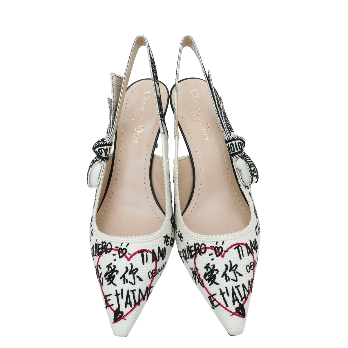 Christian Dior Bicolor J'adior Technical Dioramour Graffiti Slingback 38-Christian Dior-THE CLOSET