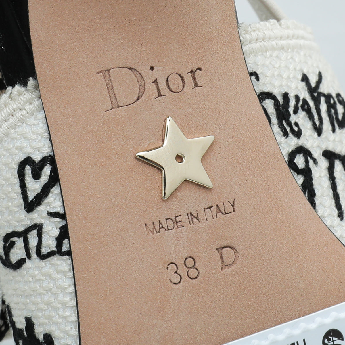 Christian Dior Bicolor J'adior Technical Dioramour Graffiti Slingback 38-Christian Dior-THE CLOSET