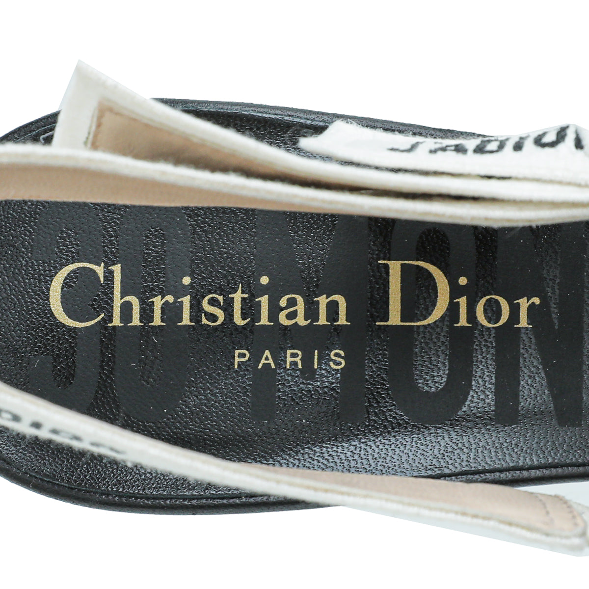 Christian Dior Bicolor J'ADIOR Houndstooth Wool Embroidered Slingback 37-Christian Dior-THE CLOSET