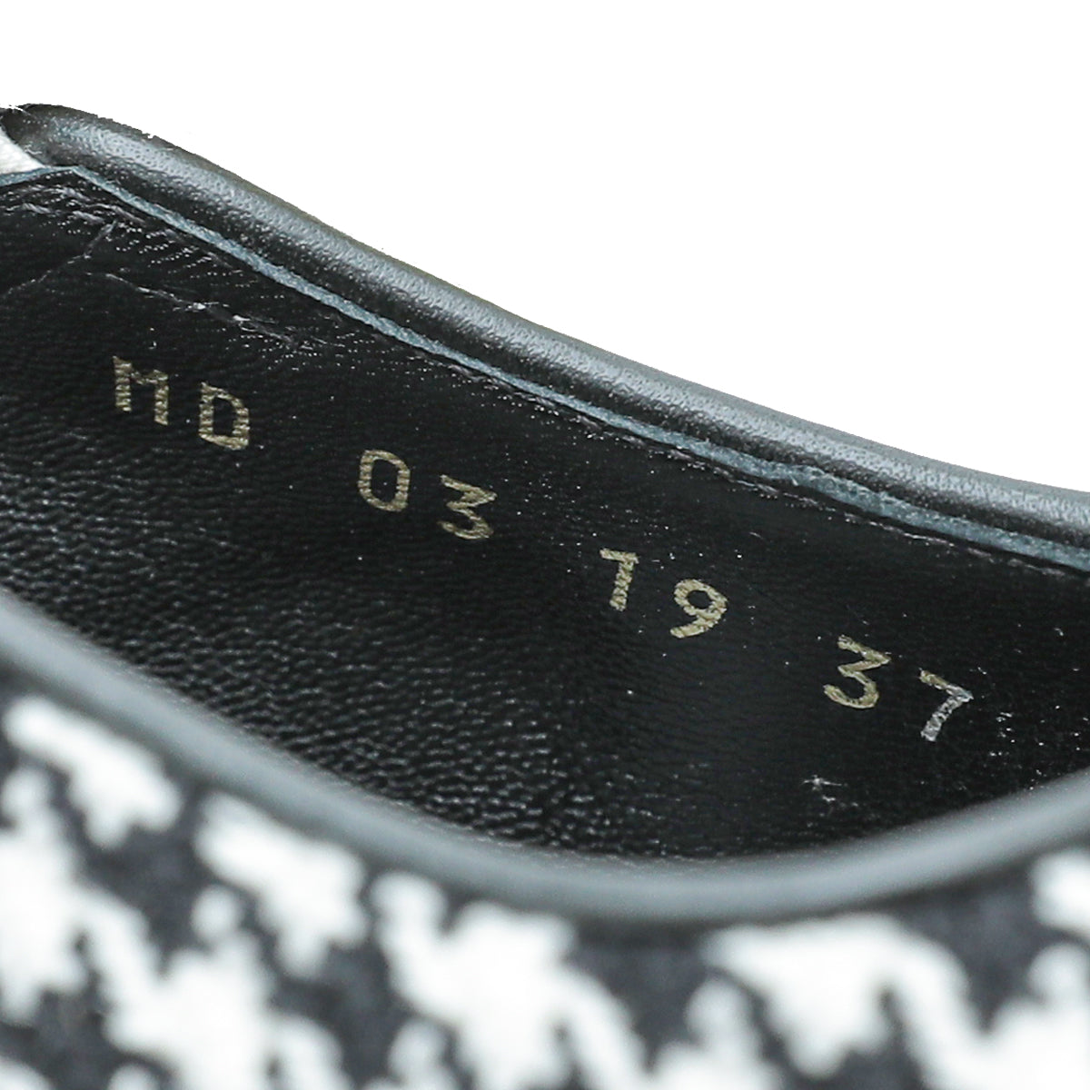 Christian Dior Bicolor J'ADIOR Houndstooth Wool Embroidered Slingback 37-Christian Dior-THE CLOSET