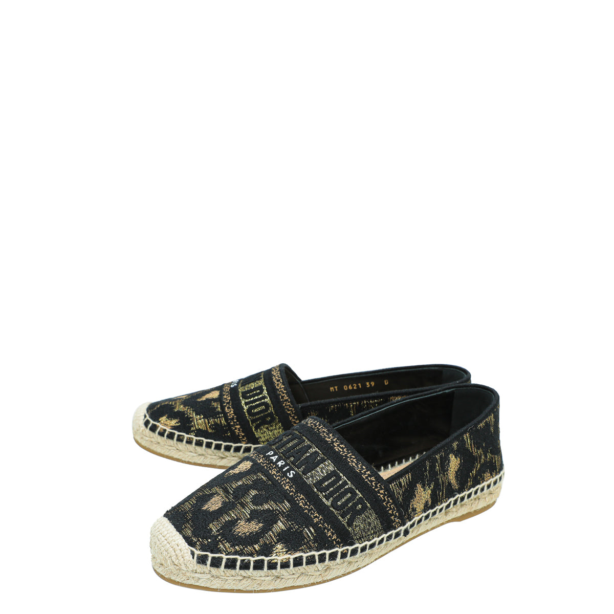 Christian Dior Bicolor Mizza Lurex Embroidered Granville Espadrille 39-Christian Dior-THE CLOSET