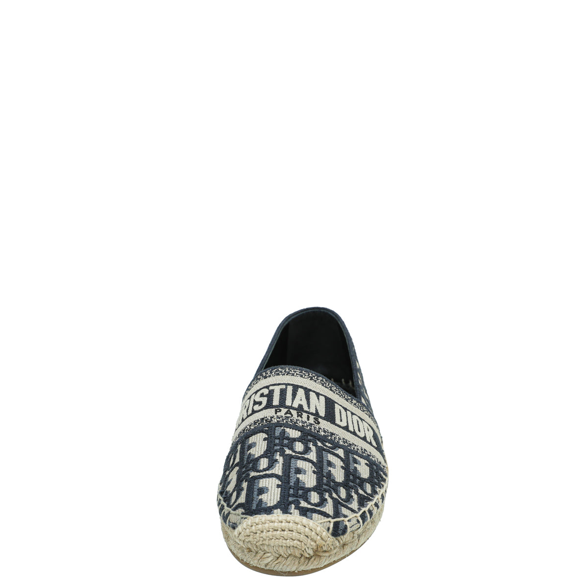 Christian Dior Navy Blue Oblique Embroidered Granville Espadrille 39-Christian Dior-THE CLOSET
