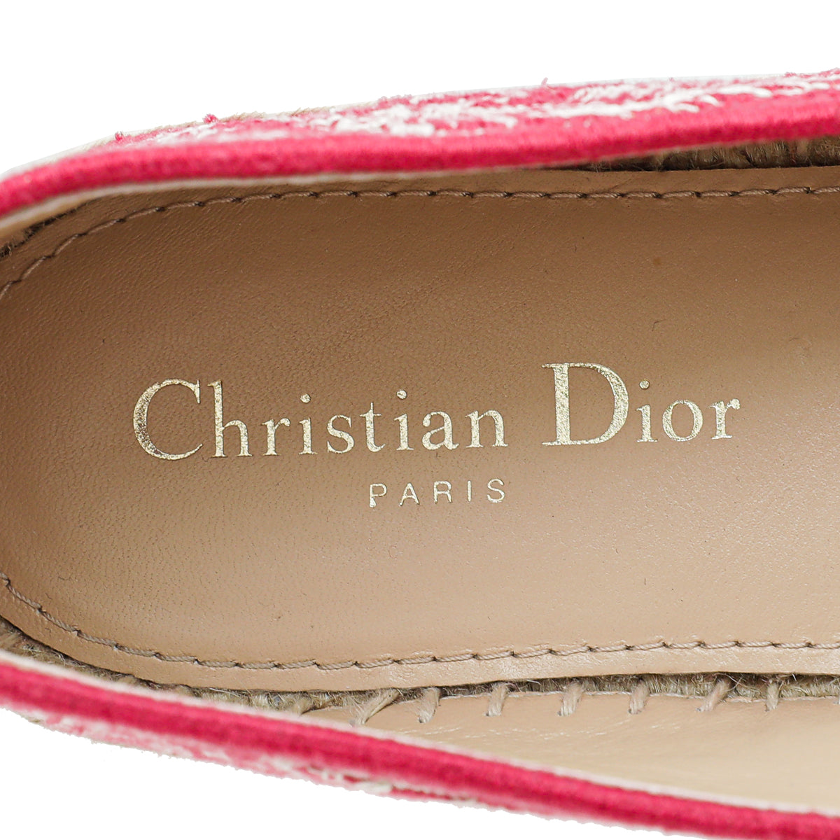 Christian Dior Red Toile de Jouy Granville Espadrille 40
