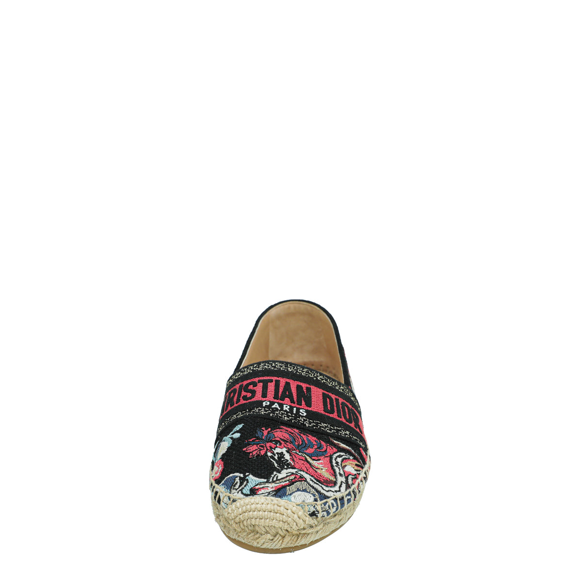 Christian Dior Black Multicolor Mille Fleurs Embroidered Granville Espadrille 39-Christian Dior-THE CLOSET