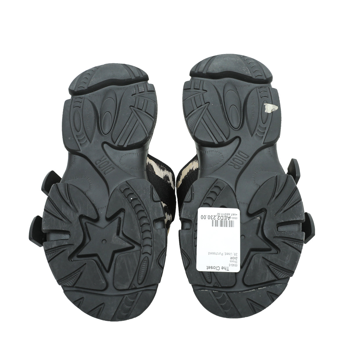 Christian Dior Bicolor D-Wander Leopard Slide Technical Fabric Sandal 39-Christian Dior-THE CLOSET