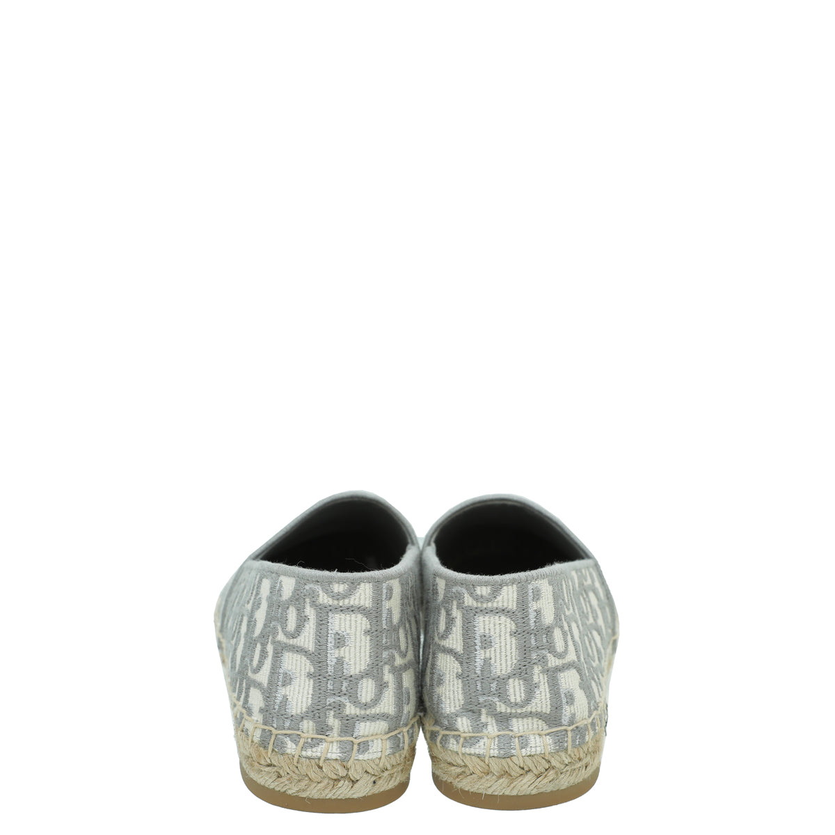 Christian Dior Grey Oblique Embroidered Granville Espadrille 39-Christian Dior-THE CLOSET