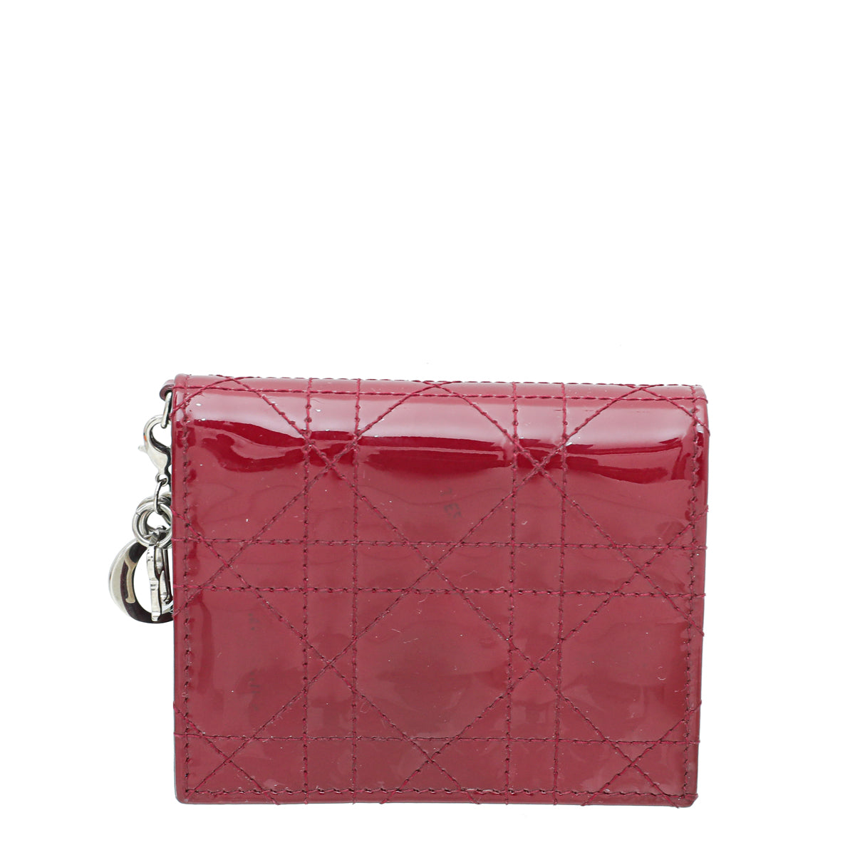 Christian Dior Cerise Lady Dior Patent Mini Wallet-Christian Dior-THE CLOSET